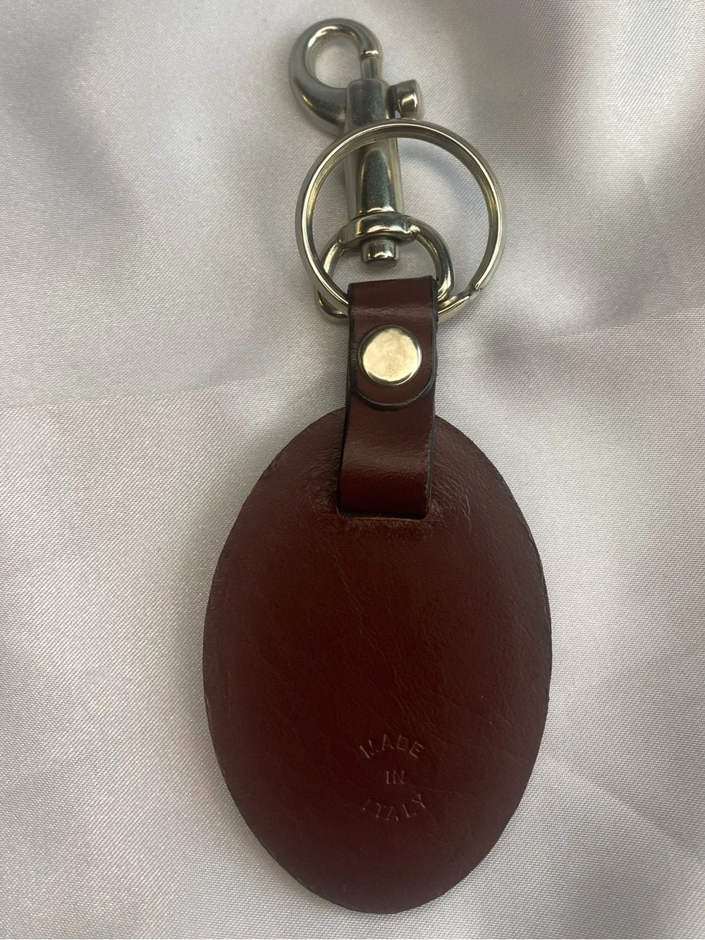 Cartier Must de Cartier Burgundy Leather Key Ring Bag Charm Made in Italy